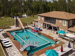 Huge swimming pool at Orlando, Florida area vacation rental home