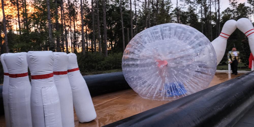 Human Bowling : Roll Yourself In A Giant Zorb Ball