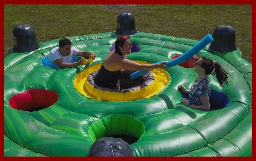giant inflatable human whack-a-mole