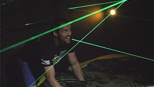 laser maze in a house for rent!